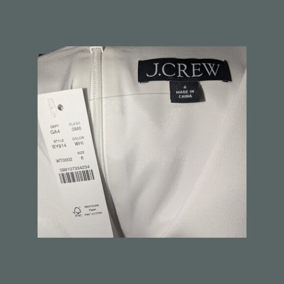 J. Crew Interview Dress in Ultra White 4-Season Stretch - New Condition - Picture 3 of 3